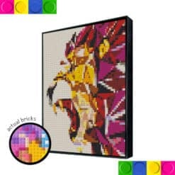 Golden Lion Head White Background 2x2 Boards