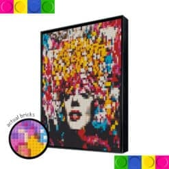 Lady with Colorful Hair 2x2 Boards