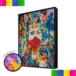 Girl in Colorful Painting 3x3 Boards