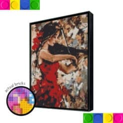 Girl with Violin 3x4 Boards